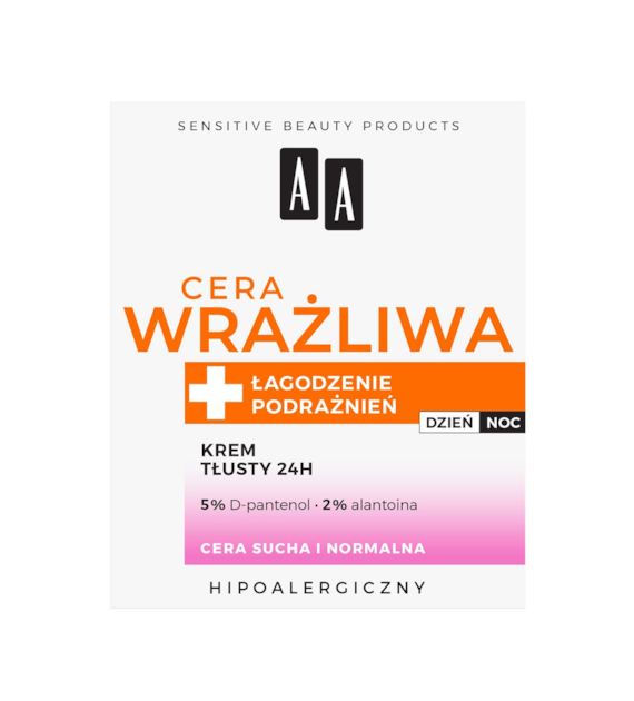 AA Cera Wrażliwa krem do twarzy tłusty/sucha, normalna/  50ml