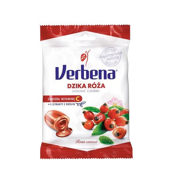 CUKIERKI VERBENA DZIKA RÓŻA 60G (DZIKA RÓŻA, POKRZYWA, HIBISKUS)