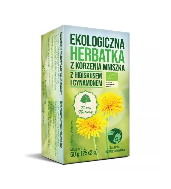 DARY NATURY Eko Herbatka z korzenia mniszka z hibiskusem i cynamonem 50 g