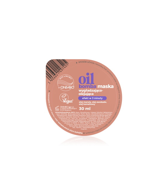 Hair in Balance by ONLYBIO Oil Shot Skoncentrowana maska wygładzająco-olejująca 30 ml