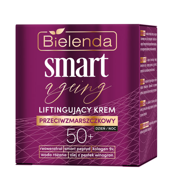BIELENDA - SMART AGEING Przeciwzmarszczkowy krem liftingujący, 50+, 50 ml