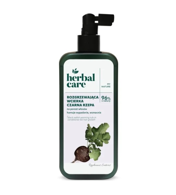 Herbal Care Rozgrzewająca wcierka na porost włosów CZARNA RZEPA, 200 ml