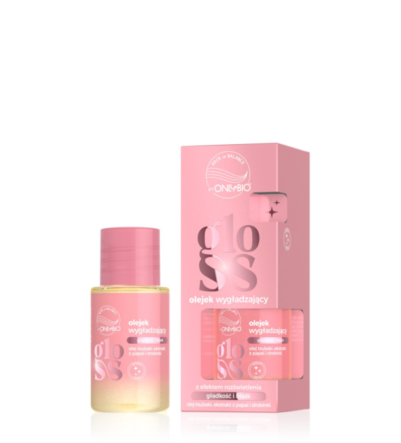Hair in Balance by ONLYBIO Gloss Olejek wygładzajacy z efektem rozświetlania 20 ml