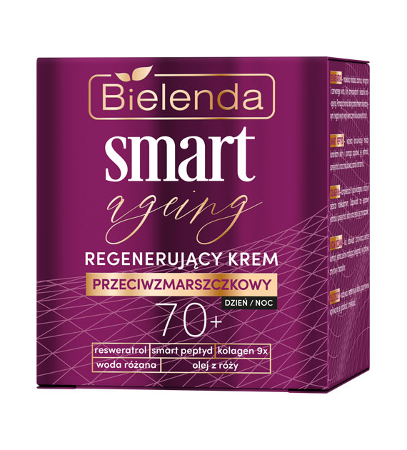 BIELENDA - SMART AGEING Przeciwzmarszczkowy krem regenerujący, 70+, 50 ml