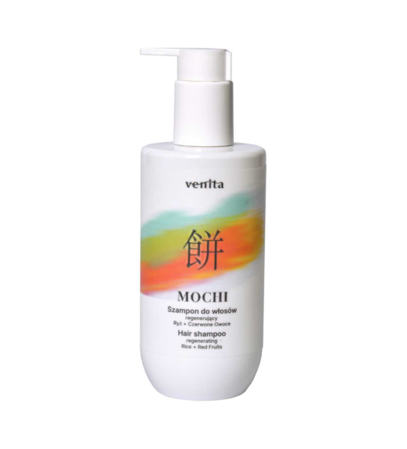VENITA Mochi Szampon do włosów regenerujący Ryż i Czerwone Owoce 300 ml
